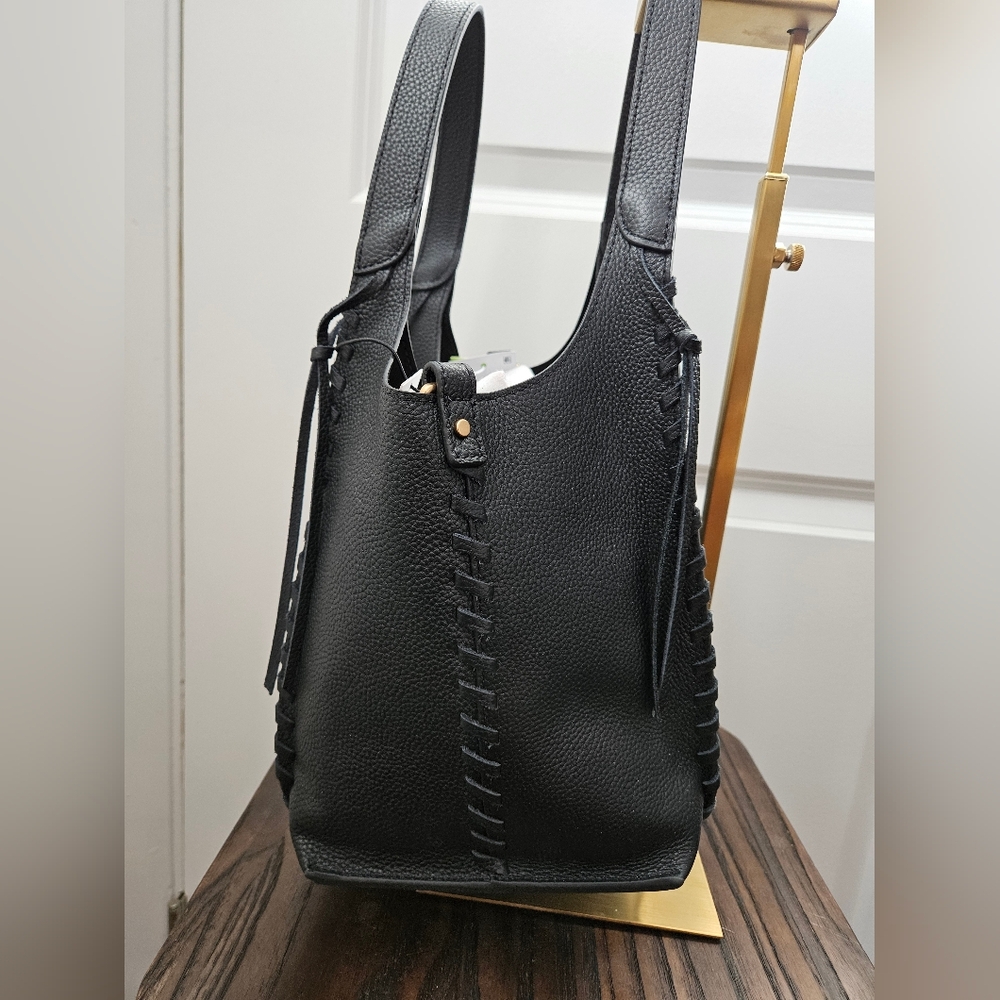 Sam Edelman Sylvia Small Crossbody Bag In Black W/ Whipstitch - Picture 3 of 11